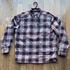 Harley-Davidson burgundy and Black Plaid Shirt